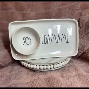 Rae Dunn soy edamame platter